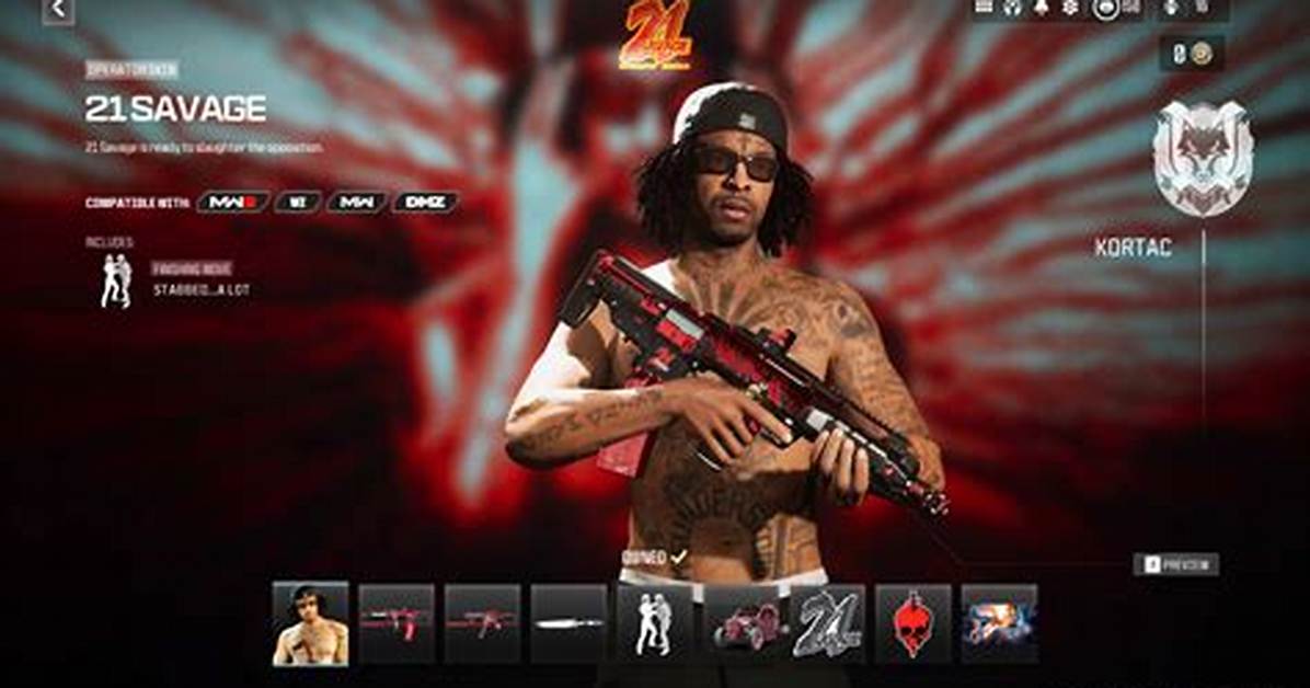 21 Savage | Operator Skins in Warzone and Cod Mw2