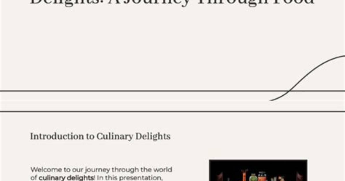 A Journey Through Culinary Delights