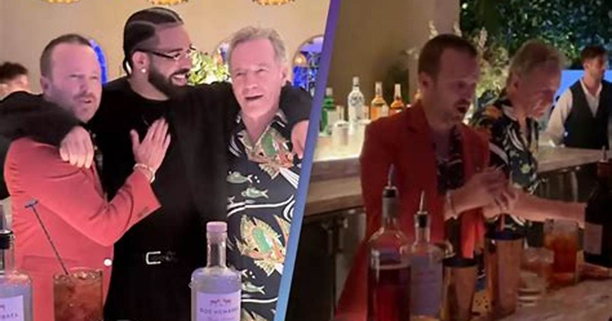 Drake Got Bryan Cranston and Aaron Paul to Serve up Some 'Breaking Bad' Nostalgia Behind the Bar At