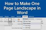 How to Make One Page Set in Landscape Orientation in a Word Document