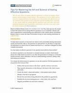 Mastering the Art of Effective Questions