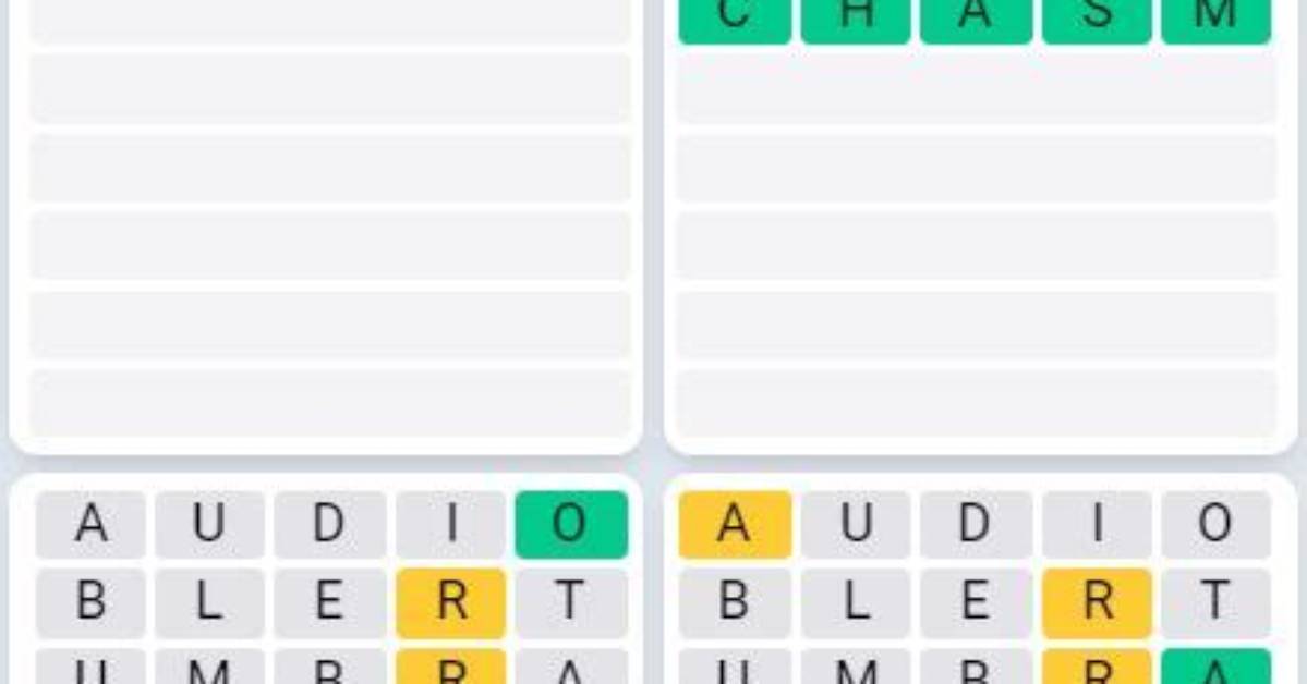Quordle Daily Sequence Answer Today October 23 2023