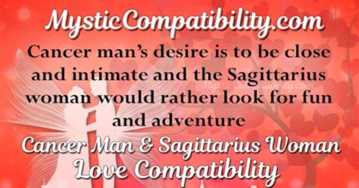 Sagittarius Woman and Cancer Man