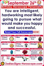 September 26 Zodiac Horoscope Birthday Personality ·